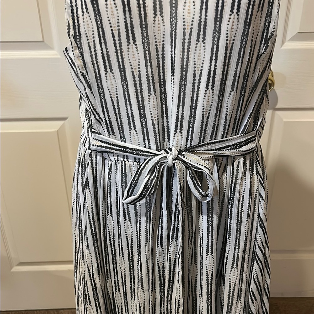 Torrid Black and White Striped Midi Dress - Picture 3 of 10